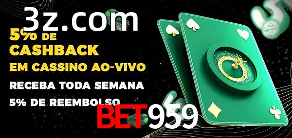 Promoções do cassino ao Vivo BET959